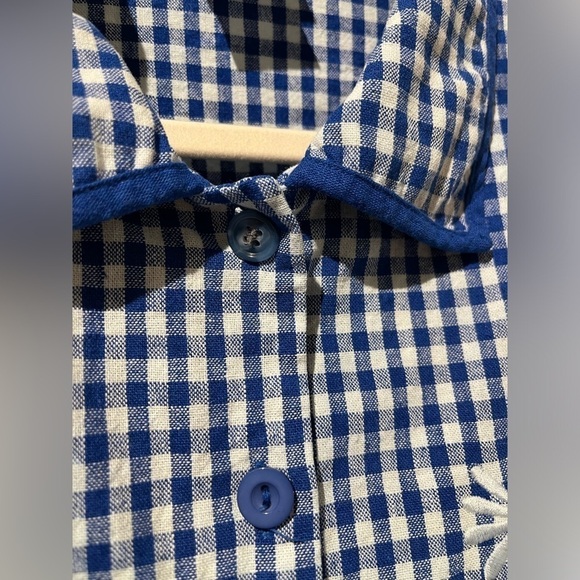 Studio C blue gingham and daisy top- Size 18W - Picture 5 of 6